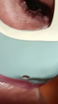 MILF with Blonde Pigtails and Perfect Tits Gives a POV Blowjob with Cumshot in Her Mouth