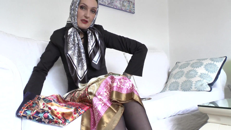 Lady Victoria Valente: My Glossy Satin Scarves Are so Arousing! Lady Victoria Valente