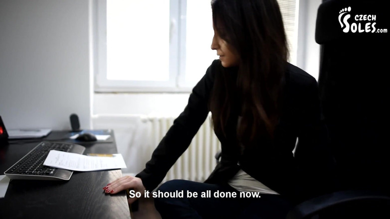 Czech Soles - foot fetish content: Bureau office girl's sexy feet