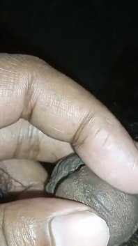 Male Performer POV Closeup Video of Big Black Cock Massage Masturbation