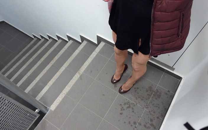 Loreley add: Big Pissing in the Pantyhose with Tied Cock on the...