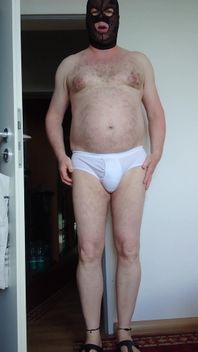 New White Underpants with Fine Rib and Opening