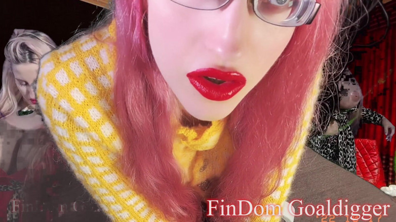 FinDom Goaldigger: Transformarea buzelor mari portocalii
