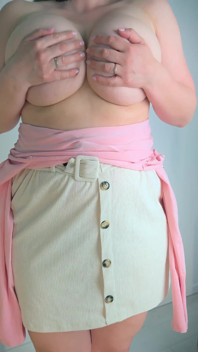 Wife with Big Breasts Plays in Front of the Camera