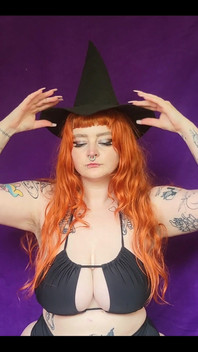 Spooky Cute Little Witch Coming in Hot and Hairy
