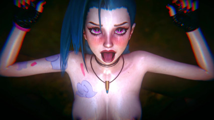 Priapus: Jinx and Vi fucked by big black cock (3D)
