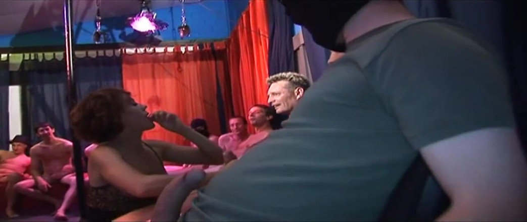 Lucky Cooch: Mature Brunette Devours Multiple Throbbing Cocks in Sloppy Gangbang