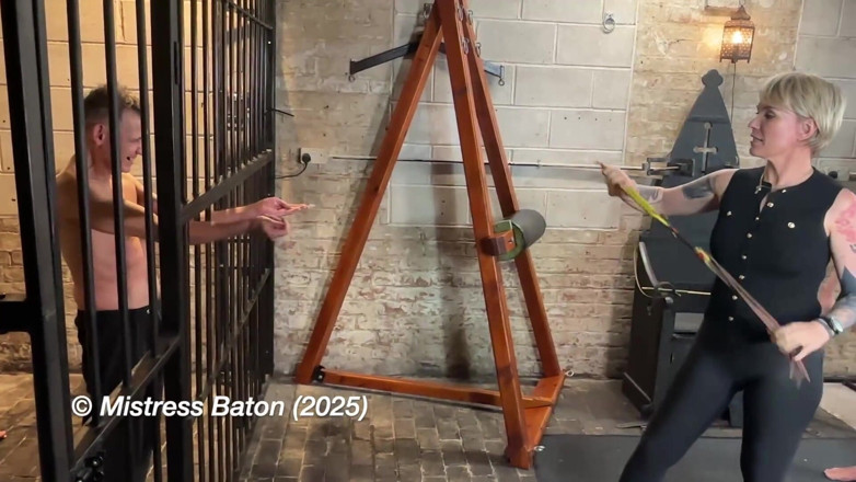 MistressBaton: Prison Exercise Test by Cruel Prison Warden