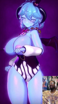 Big Milky Topless Blueberry Succubus Shakes Her Thicc Tits to a Club Beat