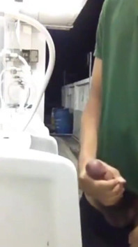 Excited Behind the Bathroom