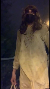 A Little Whore Fucks Herself with a Dildo in Transition