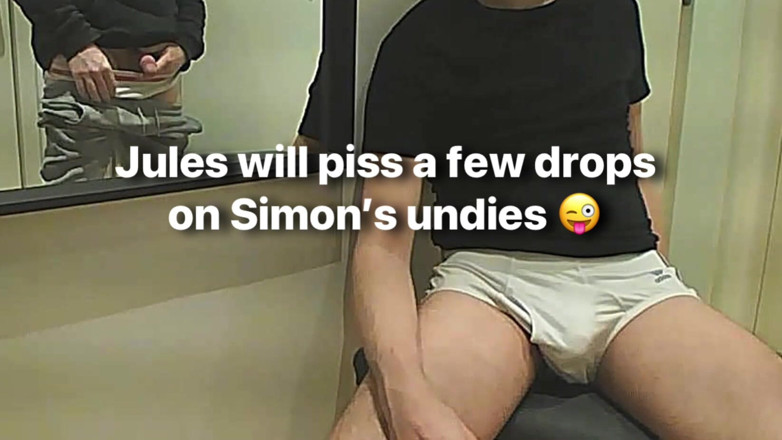 AmateurBoysPissing: Amateur Boy Pees a Few Drops on His Flatmate's White...