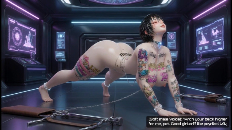 Stories&Anime: Lira Loyal Slave - Futuristic High-tech BDSM Training Chamber 3D Hentai