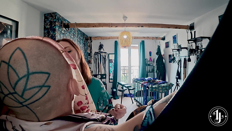 InannaJustice: St Andrews Cross Bondage: Inanna Justice Sensuella halsduksband