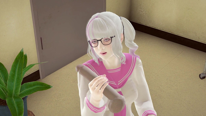 Waifu club 3D: Universitária masturbando professor de pau na biblioteca