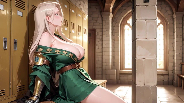Tay Swift X: Blonde riddermiddag! Groene uniforme gouden mechanische armen, lui nadenken in...