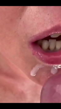 I Give Him Blow Job When He Look My Porn Video and Cum on My Face and in Mouth