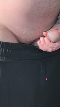 Intense Kneeling Handjob: Clothes Thrown Everywhere