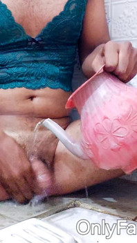 Sissy Bimbo Piss and Masturbate Then Drink Own Piss Like a Cum Slut Whore