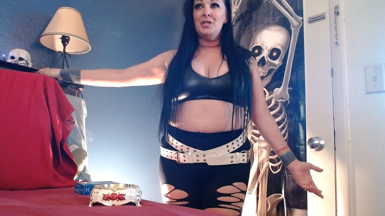 Abby Anna: Playful Halloween Thrill Smoking