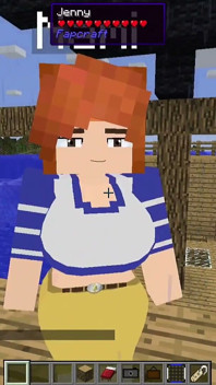 Jenny, mod fapcraft, jeu vidéo de l’histoire de l’anglais, Lami, est excitée et a de beaux seins et beau cul !