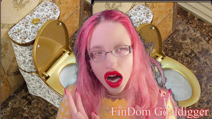 FinDom Goaldigger: Tuvalet temizlikçisi hizmetçi dönüşümü!