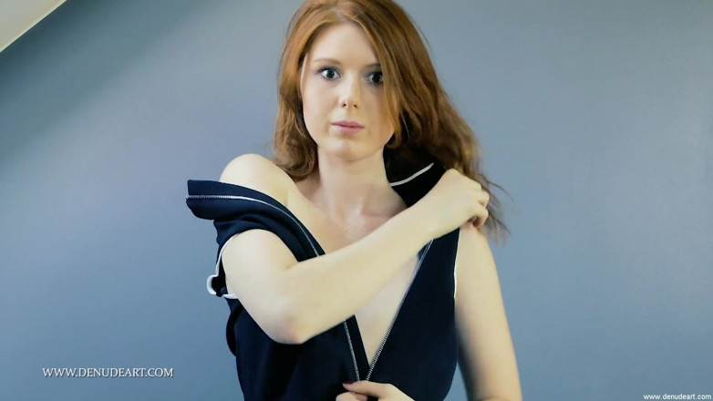 Denudeart: Young red hair in her video casting
