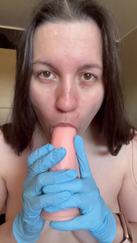 Nurse Gives You a Blowjob with Gloves on
