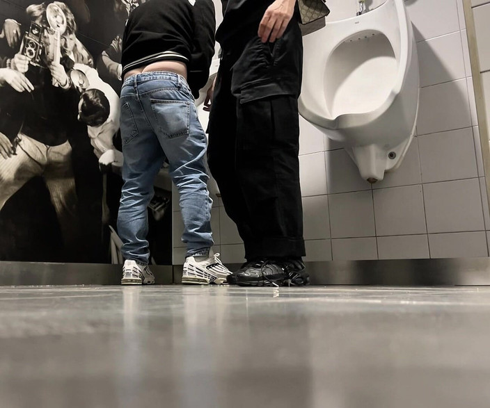 AmateurBoysPissing: A Day at the Shopping Center's Public Toilets