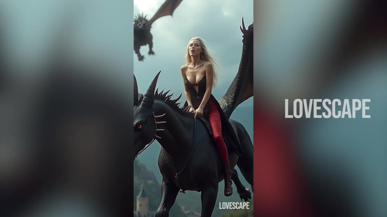 Lovescape: Daenerys göttin solo - Squirtende drachenkönigin masturbation