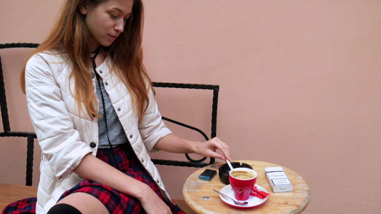 Russian Smokers: Wild Russian Babe Smoking Cigarette Nature Vibes