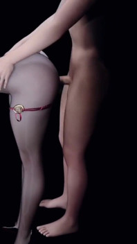 3D milfka s obrovskými prsy podvádí s mladým velkým ptákem