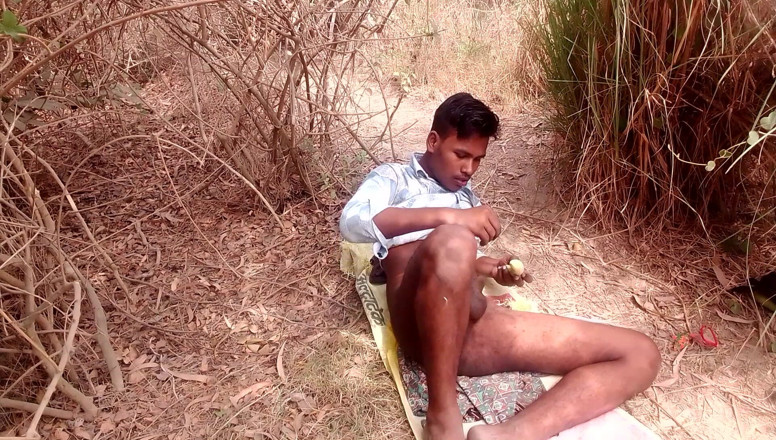Hotdick_rohit: Desi Teen Boy Ass Fucking with a Big Cucumber Like...