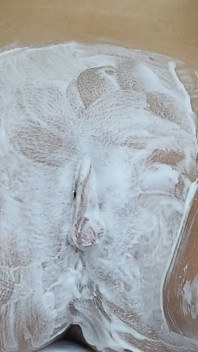 Shaving a Hairy Pussy with a New Razor Close-up!