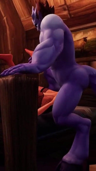 Sexy elfo obtiene una gran polla azul | Parodiaden