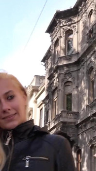 Niemiecka skaut - nieśmiała nastolatka Haley Hunter bez tatuaży rozmawiaj z pierwszym seksem castingowym