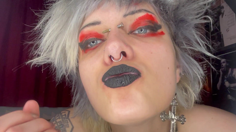 Glitterqueen1999: Lipstick Fetish JOI Handjob Jerk off Encouragement Taboo Black Lipstick...
