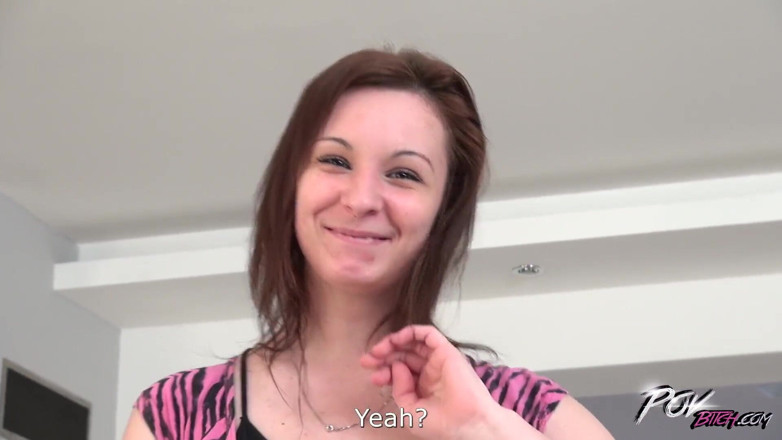 POV Bitch: Shy chubby teen Lena lets go for some sexy fucking