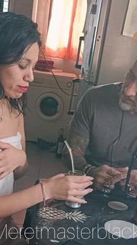 Degenerate Girl Cheats on Her Boyfriend with an Older Man