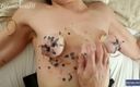 Bdsmlovers91: Shibari aux seins flasques vides, traitement - version colorée