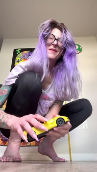 Smashing a Model Car with My Size 16 Feet