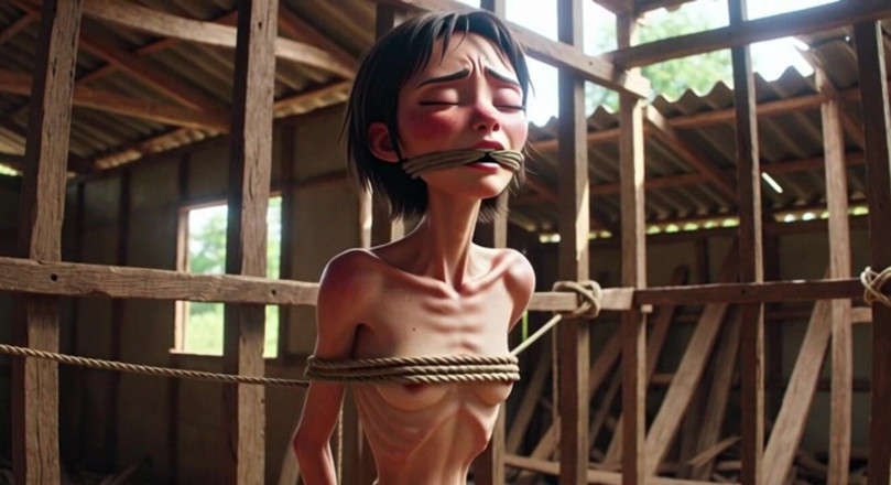 YOUR BEST FANTASY: Menina extremamente magra em cativeiro - Desesperada no canteiro de obras...