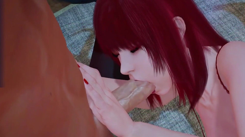 Wraith ward: A redhead succubus gives a mean blowjob
