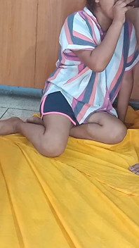 Girlfriend’s Skilled Mouth Worships His Cock at the Hotel
