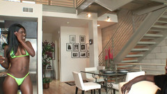 The Golden Girl Of Porn LTG: 흑인 자지를 따먹고 사정하는 흑인 갈색 머리 솔 디올