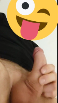 Glacing my black t-shirt with white creamy cum