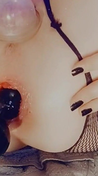 Sklavins Plays with Her Holes for Her Master