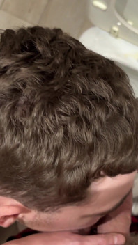 He Kisses My Big Hard Cock While I Pee