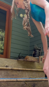 Blue Leotard Pee