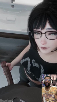 Super Cute Ass Goth Girl Jerks off a BBC